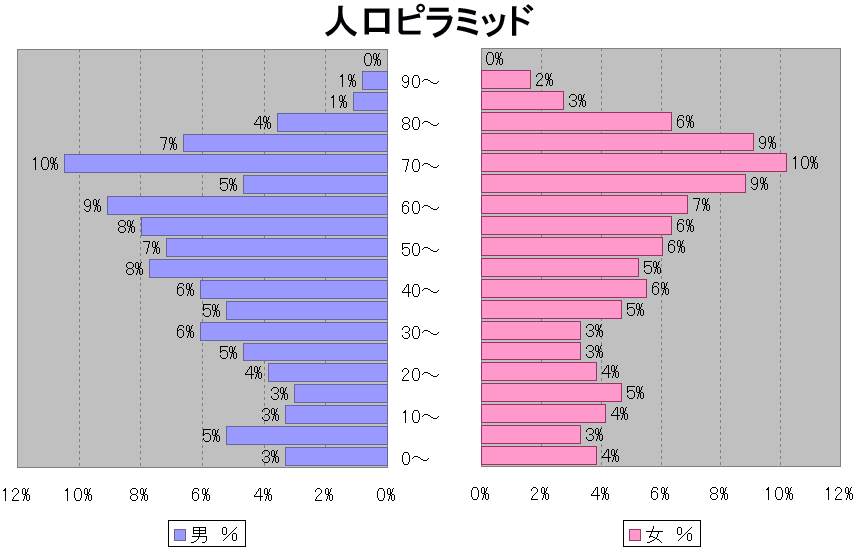 人口ピラミッドグラフ